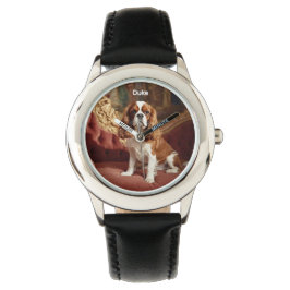 Niedlicher Cavalier King Charles Kid's Personalisi Armbanduhr