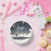 Niedlicher Celestial Birthday Stars Watercolor Boy Pappteller (Party)