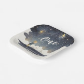 Niedlicher Celestial Birthday Stars Watercolor Boy Pappteller (Gewinkelt)