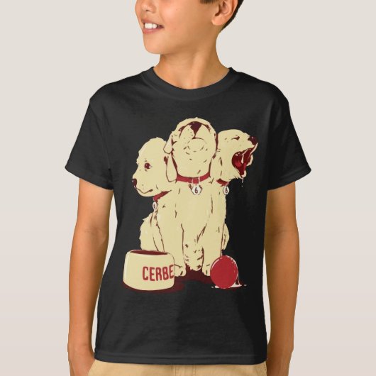 Niedlicher Cerberus-Cartoon T-Shirt (Vorderseite)