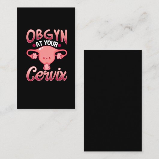 Niedlicher Cervix Obstetriker Gynäkologe Doctor OB Visitenkarte (Vorne/Hinten)