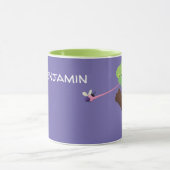 Niedlicher Chamäleon, der einen Bug-Cartoon fängt Tasse (Zentrum)