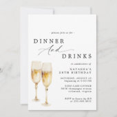 Niedlicher Champagner | Modernes elegantes Geburts Einladung (Vorderseite)