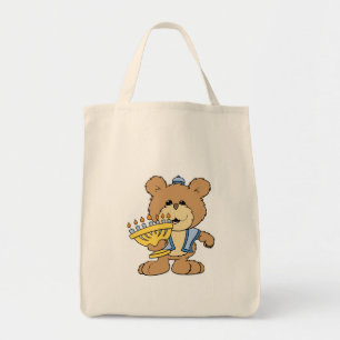 niedlicher Chanukah hanukkah Menorah Teddybär Tragetasche