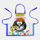 Niedlicher chaotischer Cartoon am Arbeitsplatz, Ki Schürze (Vorderseite)