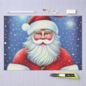 Niedlicher Charme Retro Vintager Weihnachtsmann De Seidenpapier (Handwerk)