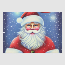 Niedlicher Charme Retro Vintager Weihnachtsmann De Seidenpapier