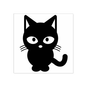 Niedlicher Chat-Cartoon große Augen Gummistempel