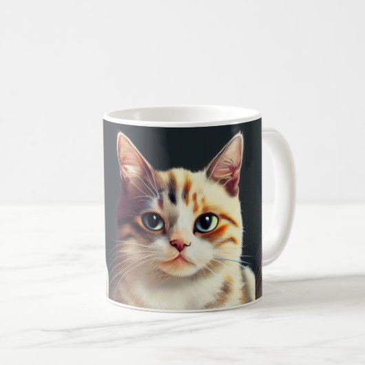 Niedlicher Chat-Cup Kaffeetasse (VorderseiteRechts)