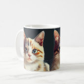 Niedlicher Chat-Cup Kaffeetasse (Vorderseite Links)