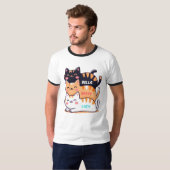 Niedlicher Chat-Schlaf T-Shirt (Vorne ganz)