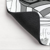 Niedlicher Chat und Kaffee Lover Personalisiert Mousepad (Ecke)