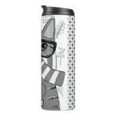 Niedlicher Chat und Kaffee Lover Personalisiert Thermosbecher (Nach rechts gedreht)