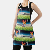 Niedlicher Cheerleader auf dem Sportfeld Schürze (InSitu)