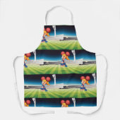 Niedlicher Cheerleader auf dem Sportfeld Schürze (Vorderseite)