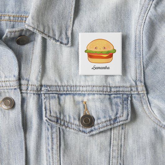 Niedlicher Cheeseburger Button (Beispiel)