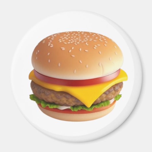 Niedlicher Cheeseburger Cartoon Magnet (Vorne)