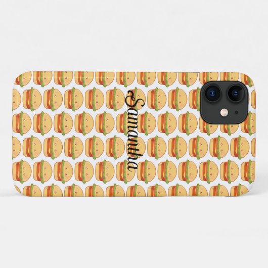 Niedlicher Cheeseburger Case-Mate iPhone Hülle (Rückseite (Horizontal))