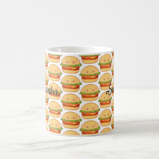 Niedlicher Cheeseburger Kaffeetasse (Mittel)