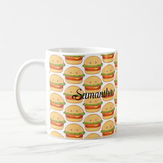 Niedlicher Cheeseburger Kaffeetasse (Links)