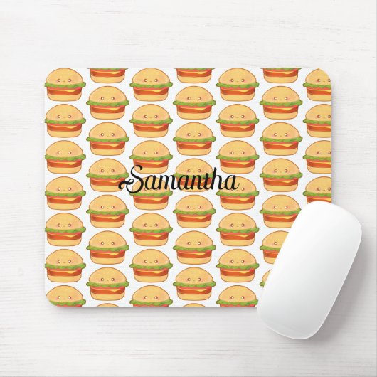 Niedlicher Cheeseburger Mousepad (Mit Mouse)