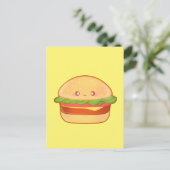 Niedlicher Cheeseburger Postkarte (Stehend Vorderseite)