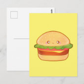 Niedlicher Cheeseburger Postkarte (Vorne/Hinten)