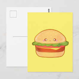 Niedlicher Cheeseburger Postkarte