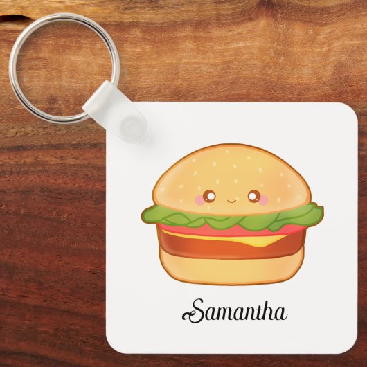Niedlicher Cheeseburger Schlüsselanhänger (Vorderseite)