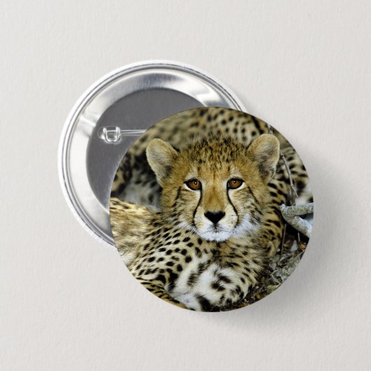 Niedlicher Cheetah Button (Vorne & Hinten)