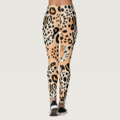 Niedlicher Cheetah Print mit Faces Leggings (Rückseite)