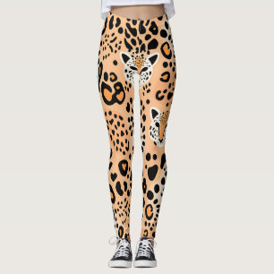 Niedlicher Cheetah Print mit Faces Leggings