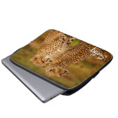 Niedlicher Cheetahs Notebook-Ärmel Laptopschutzhülle (Vorne Knopf)