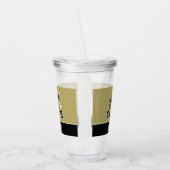 Niedlicher Cheftrainer Personalisiert Gold & Black Acryltrinkbecher (Links)