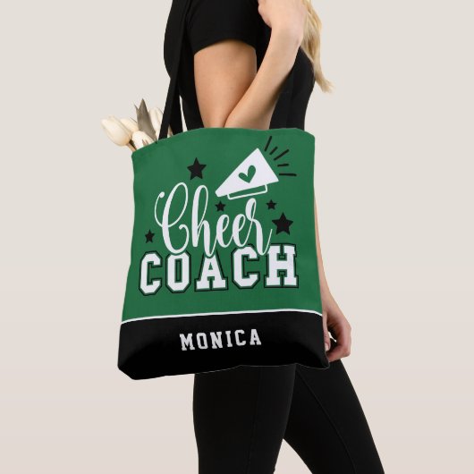 Niedlicher Cheftrainer Personalisiert Grün und Sch Tasche (Von Nahem)