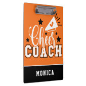 Niedlicher Cheftrainer Personalisiert Orange und B Klemmbrett (Rechts)