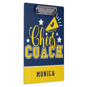 Niedlicher Cheftrainer Personalisiert Royal Blue & Klemmbrett (Rechts)