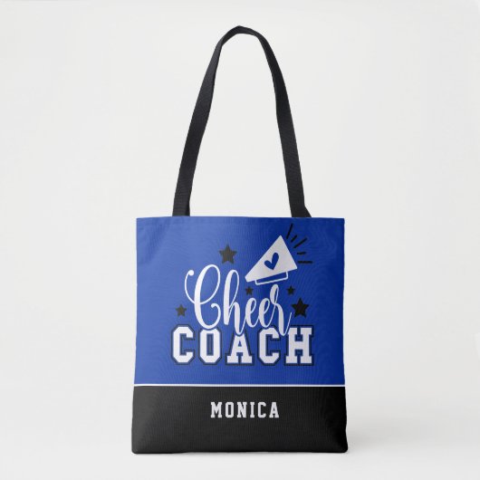 Niedlicher Cheftrainer Personalisiert Royal Blue u Tasche (Vorderseite)