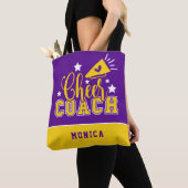 Niedlicher Cheftrainer Personalisierten Lila- und Tasche (Von Nahem)