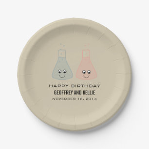 Niedlicher Chemie-Geburtstags-Papier-Teller Pappteller