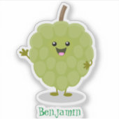 Niedlicher Cherimoya-Cartoon Aufkleber (Vorderseite)