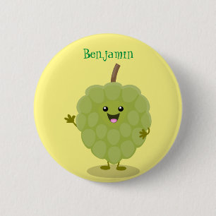 Niedlicher Cherimoya-Cartoon Button