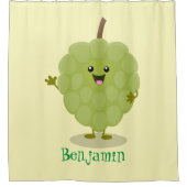 Niedlicher Cherimoya-Cartoon Duschvorhang (Vorderseite)