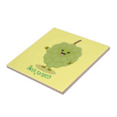 Niedlicher Cherimoya-Cartoon Fliese (Seite)