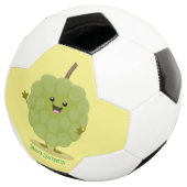 Niedlicher Cherimoya-Cartoon Fußball (Dreiviertel)