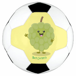 Niedlicher Cherimoya-Cartoon Fußball