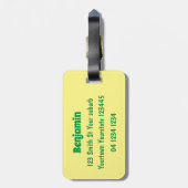 Niedlicher Cherimoya-Cartoon Gepäckanhänger (Rückseite vertikal)