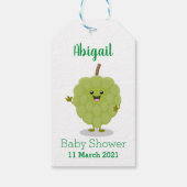 Niedlicher Cherimoya-Cartoon Geschenkanhänger (Rückseite)