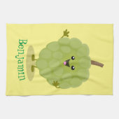 Niedlicher Cherimoya-Cartoon Geschirrtuch (Horizontal)