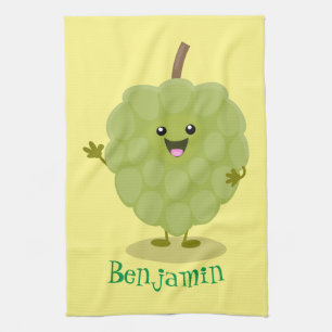 Niedlicher Cherimoya-Cartoon Geschirrtuch
